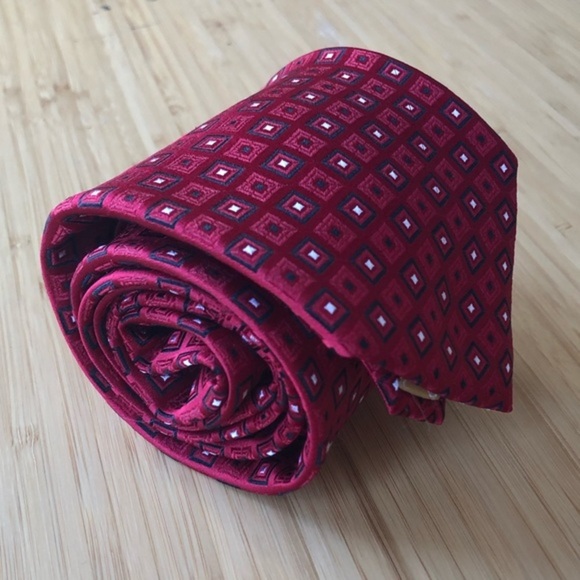 Donald J Trump Collection Silk Tie In Dark Red - Picture 2 of 6